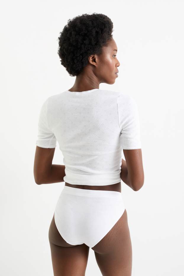 Damen - Multipack 3er - Slip - seamless  - weiß