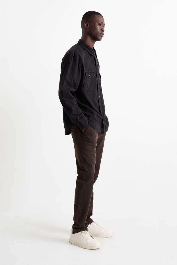 Herren - Chino - Slim Fit - Flex - dunkelbraun
