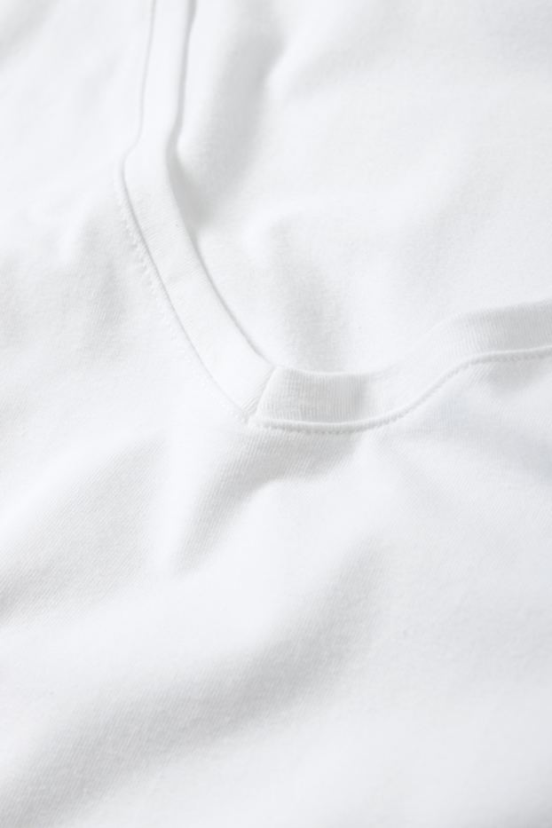 Femei - Multipack 2 buc. - tricou cu decolteu în V - LYCRA® - alb