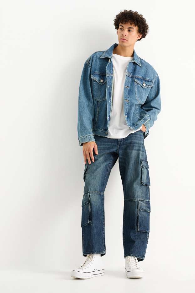Bărbați - Cargo jeans - denim-albastru închis