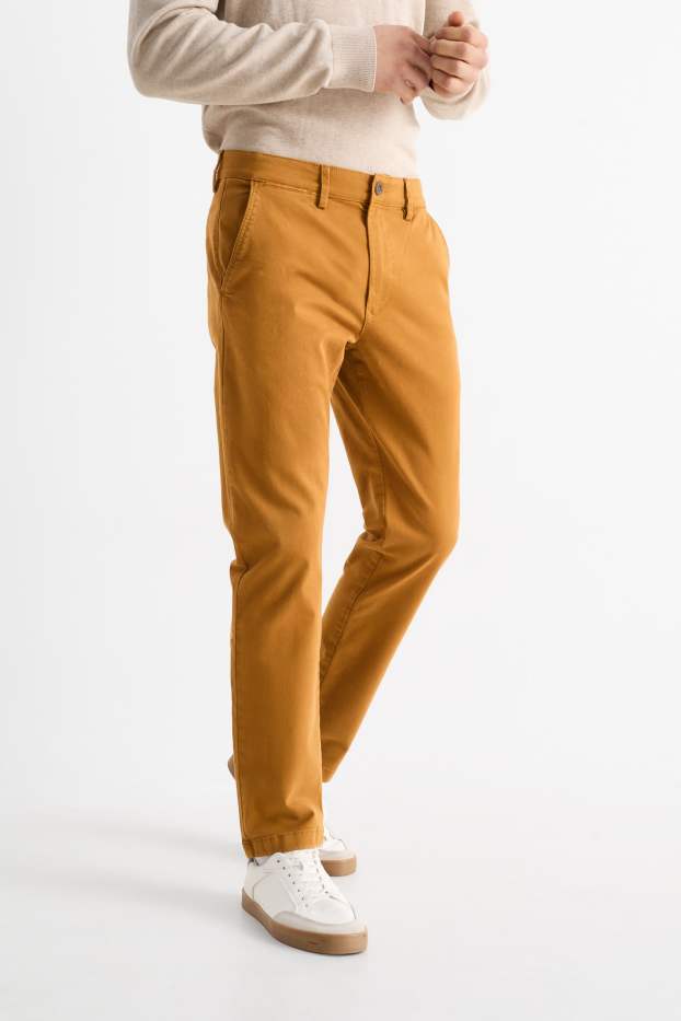 Men - Chinos - slim fit - Flex - havanna