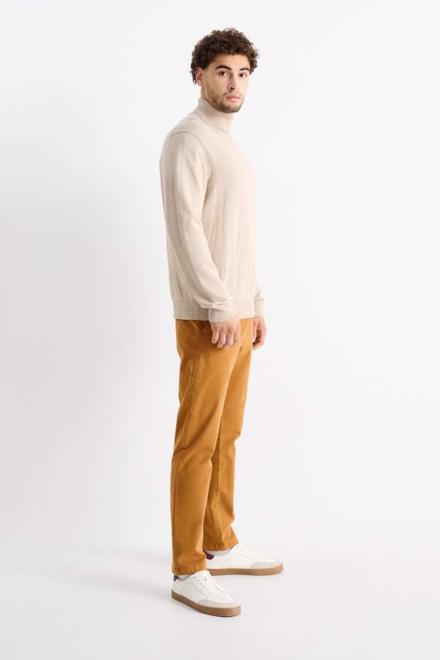 Men - Chinos - slim fit - Flex - havanna