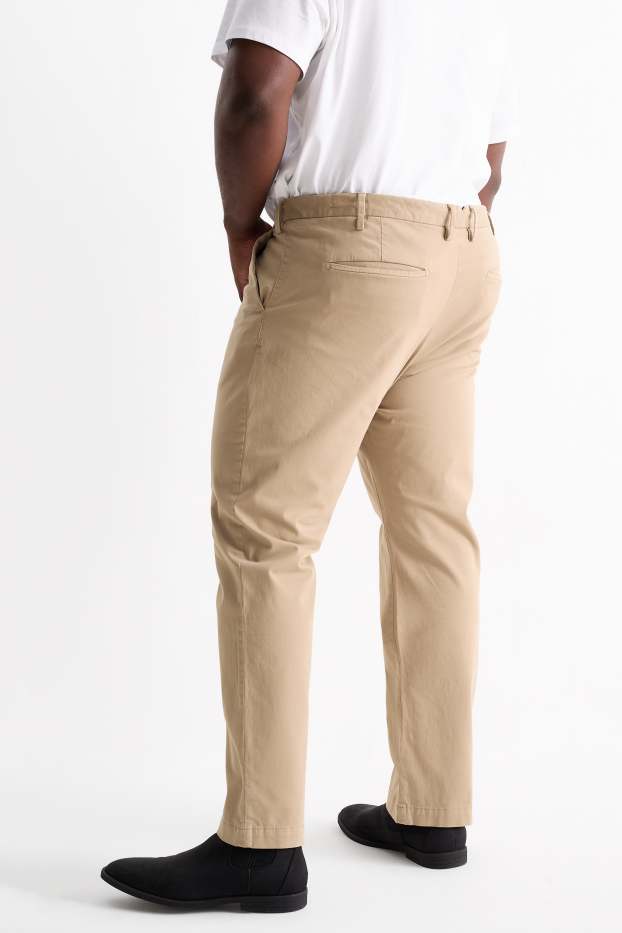 Bărbați - Chino cu curea - regular fit - bej