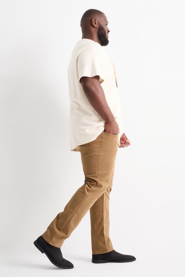 Bărbați - Slim jeans - Flex - LYCRA® - maro deschis
