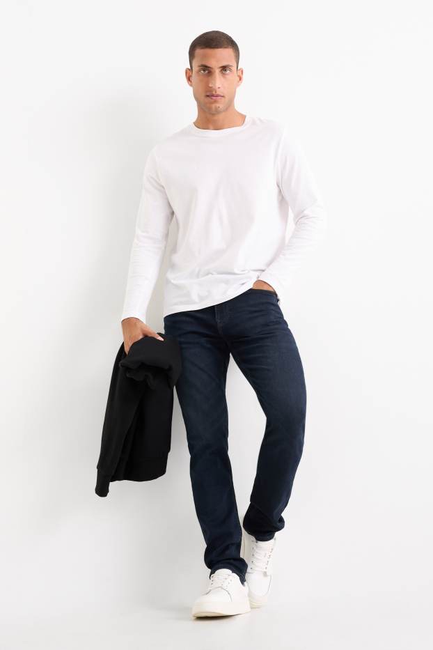 Bărbați - Slim jeans - Flex jog denim - LYCRA® - denim-albastru închis