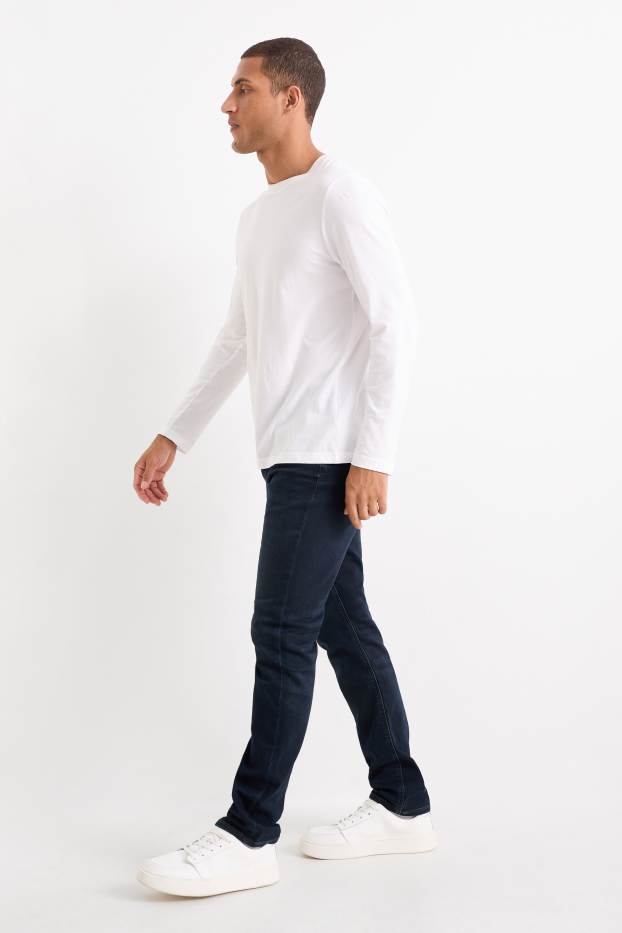 Bărbați - Slim jeans - Flex jog denim - LYCRA® - denim-albastru închis