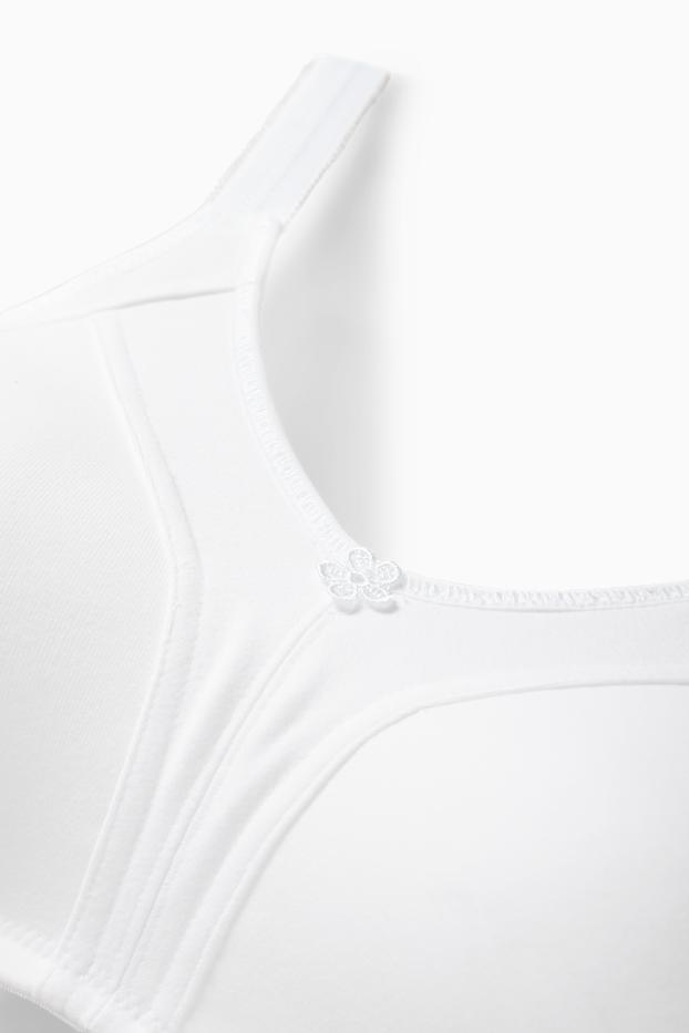 Femei - Sutien minimizer - alb-crem