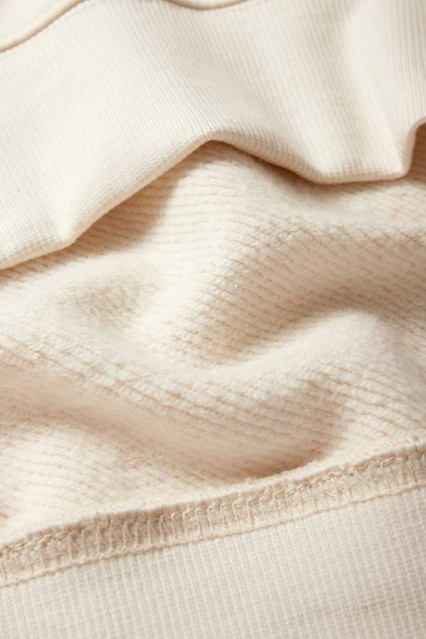 Heren - Hoodie - crème wit