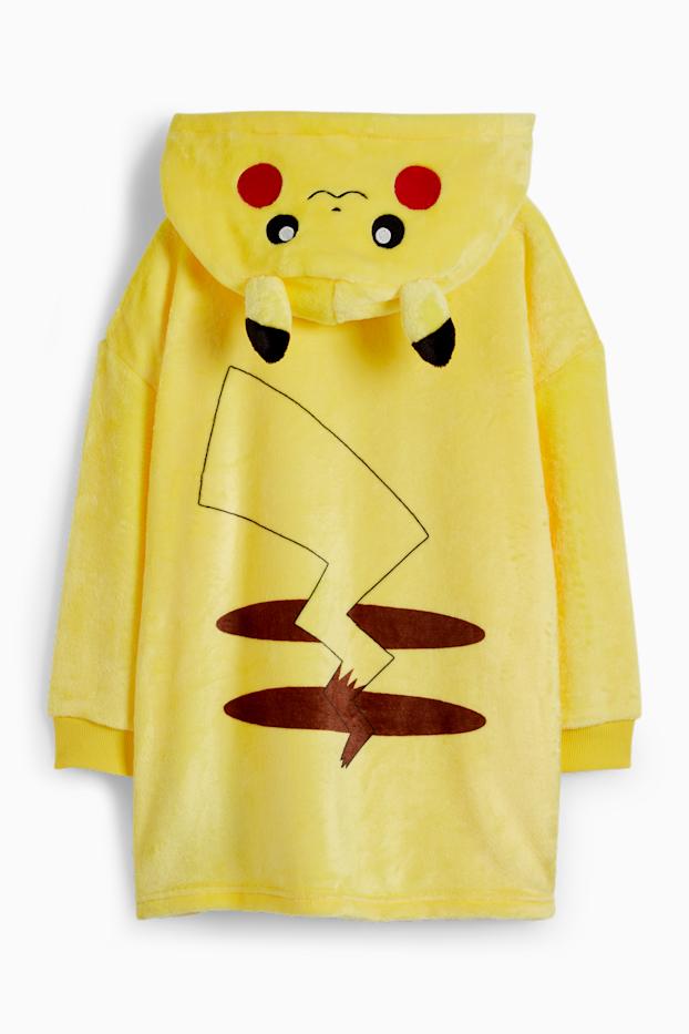 Copii - Băieți - Pokémon - Pikachu - pătură tip hanorac - galben