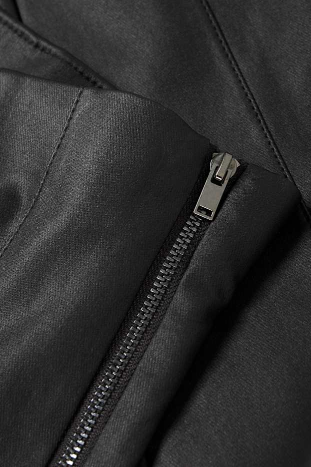 Femei - Pantaloni colanți - talie înaltă - skinny fit - negru