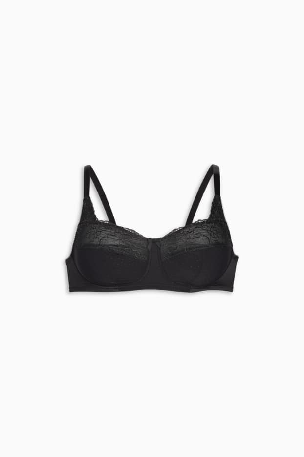 Femei - Sutien minimizer fără armătură - negru