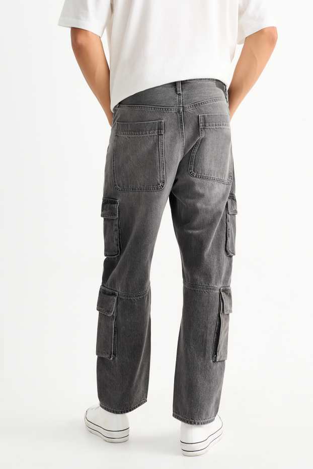 Bărbați - Cargo jeans - denim-gri închis