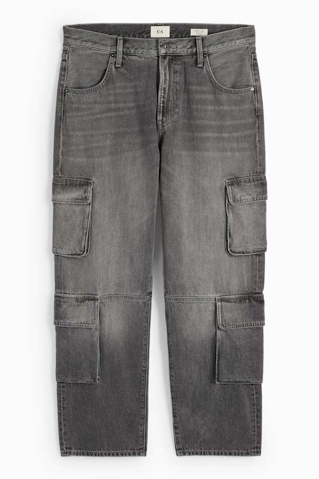 Bărbați - Cargo jeans - denim-gri închis