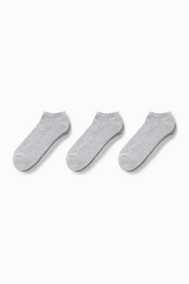 Femei - Multipack 3 perechi - șosete sub gleznă - gri deschis