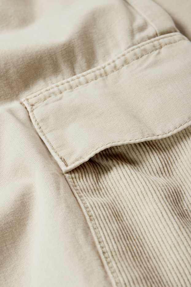 Bărbați - Pantaloni cargo - relaxed fit - bej