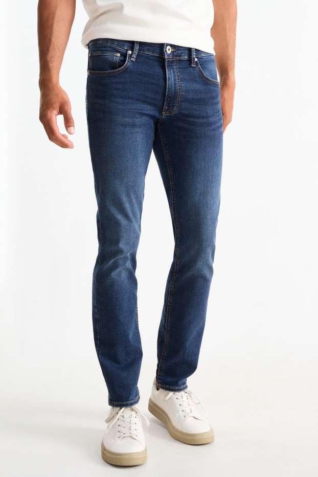 Bărbați - Slim jeans - Flex jog denim - LYCRA® - denim-albastru închis