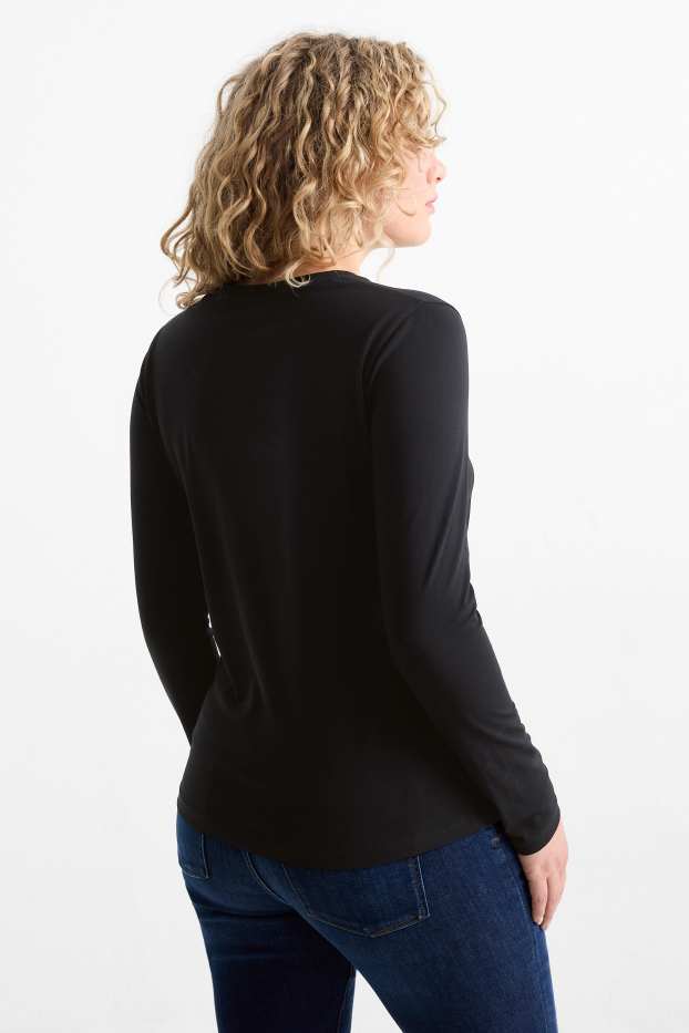 Femei - Multipack 2 buc. - tricou cu mânecă lungă  - negru