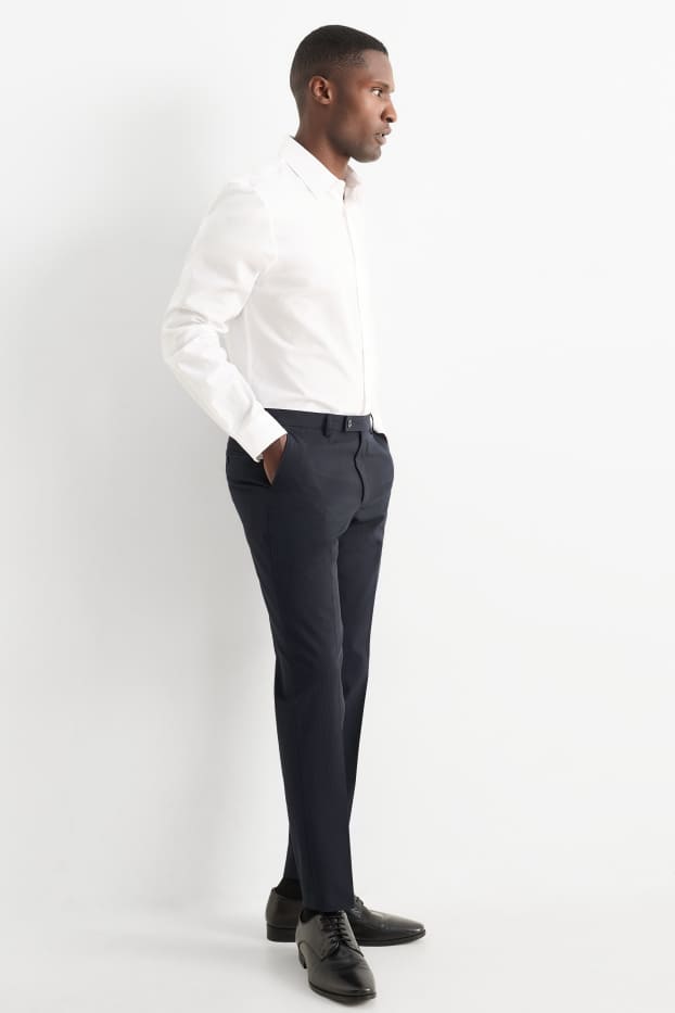 Bărbați - Pantaloni modulari - body fit - Flex - LYCRA® - Mix & Match - albastru închis