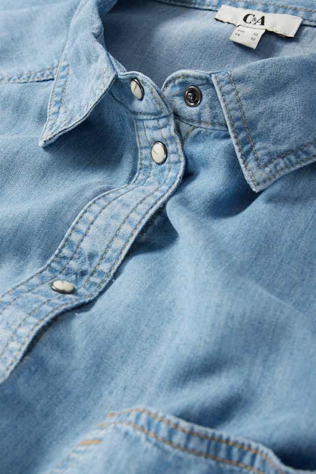 Femei - Bluză din denim - denim-albastru deschis