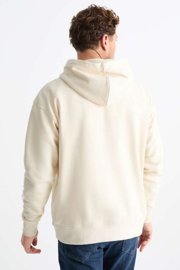 Heren - Hoodie - crème wit