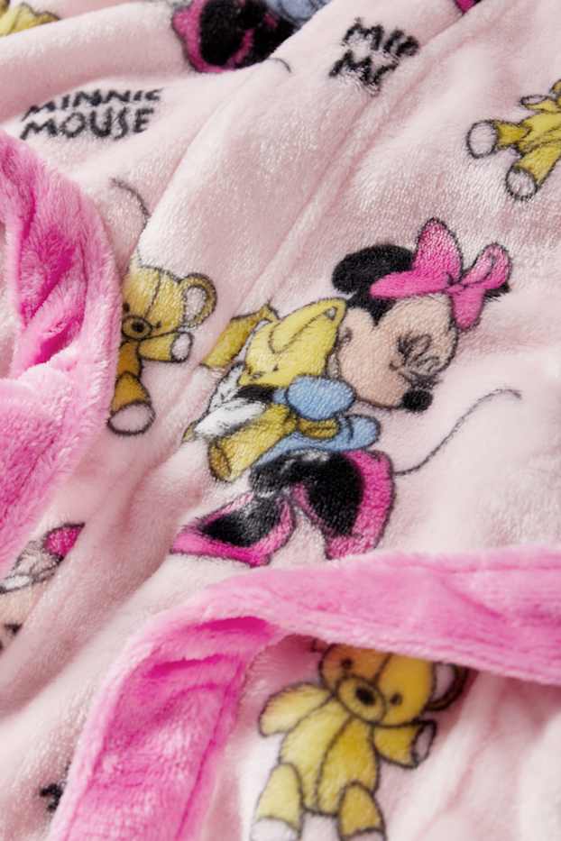 Copii - Fete - Minnie Mouse - halat de baie cu glugă - roz