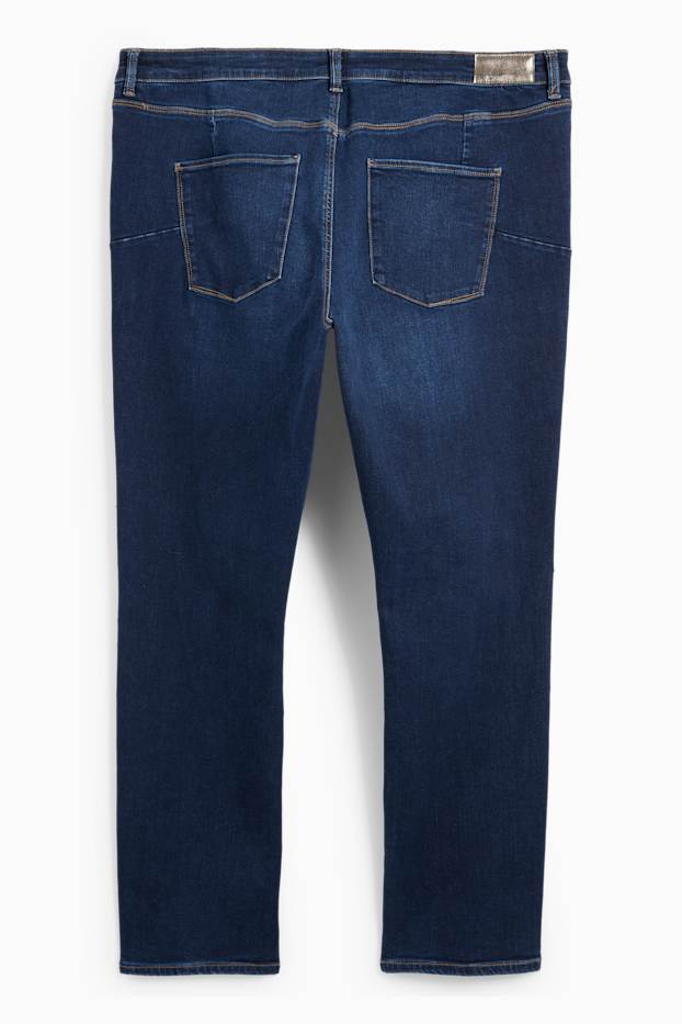 Femei - Slim jeans - talie medie - jeans modelatori - LYCRA® - denim-albastru închis
