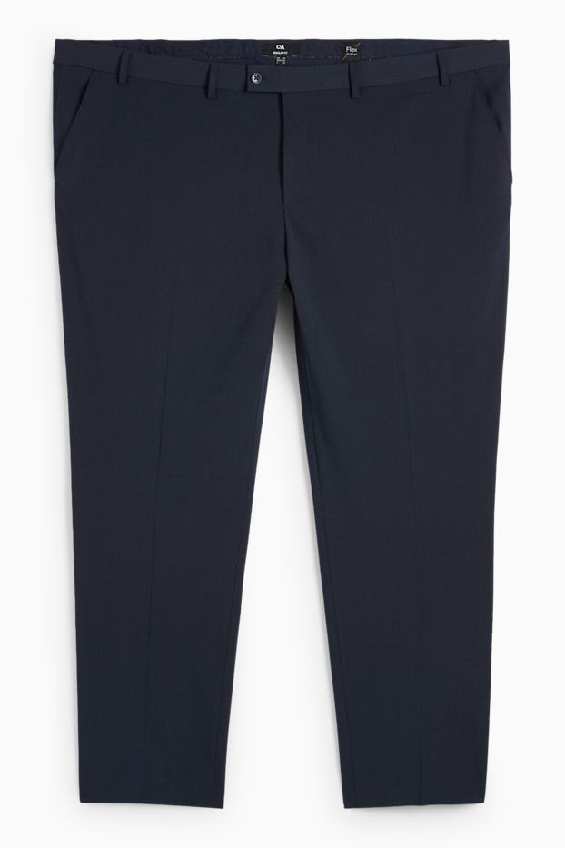 Men - Mix & match suit trousers - regular fit - Flex - dark blue