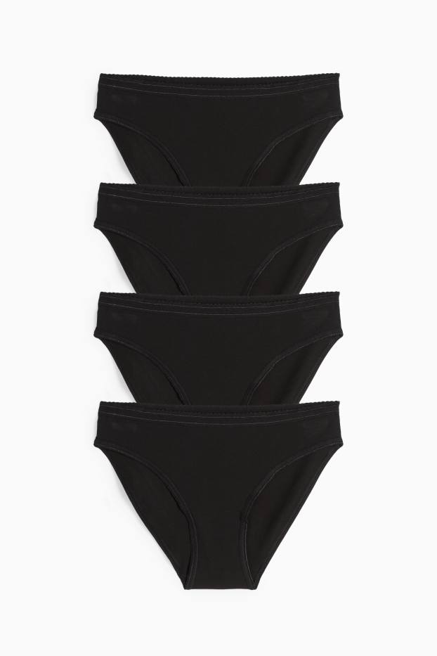 Women - Multipack of 4 - knickers - black