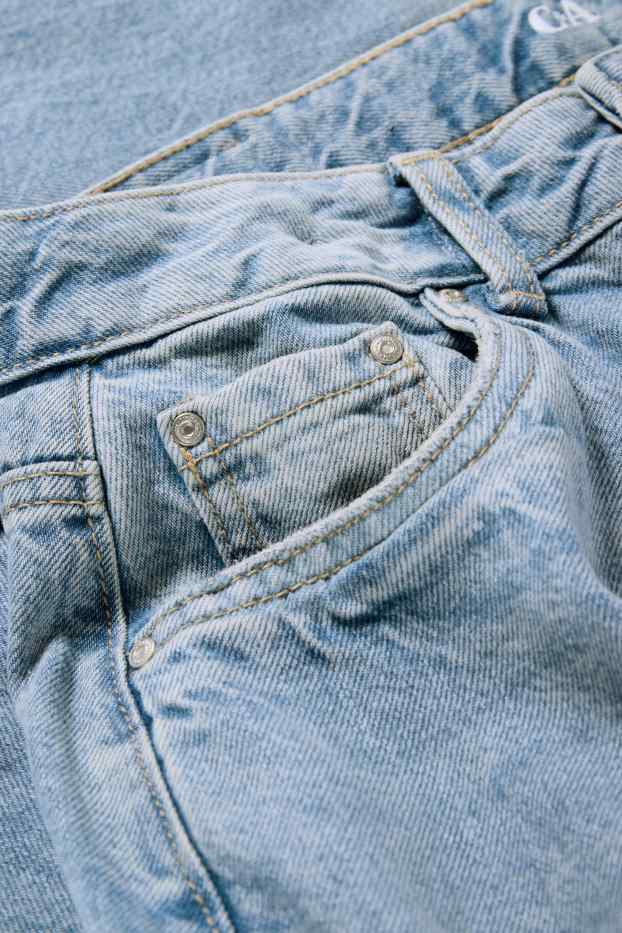 Copii - Fete - Cargo jeans - denim-albastru deschis