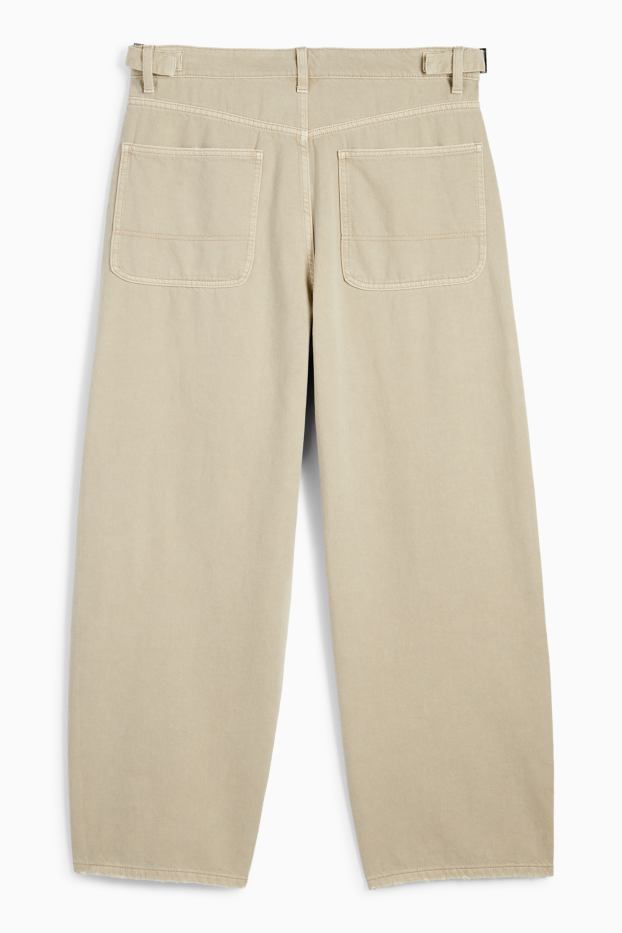 Bărbați - Pantaloni - baggy fit - taupe