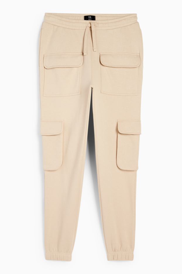 Bărbați - Pantaloni de trening cargo - bej