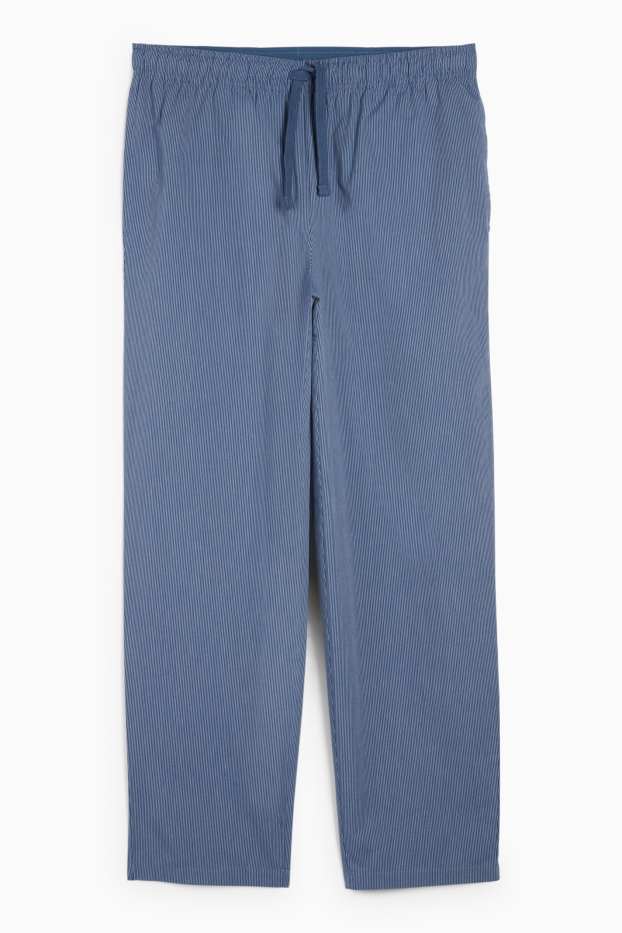 Bărbați - Pantaloni de pijama - cu dungi - albastru închis