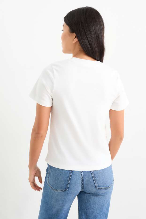 Femei - Tricou - slim fit - alb