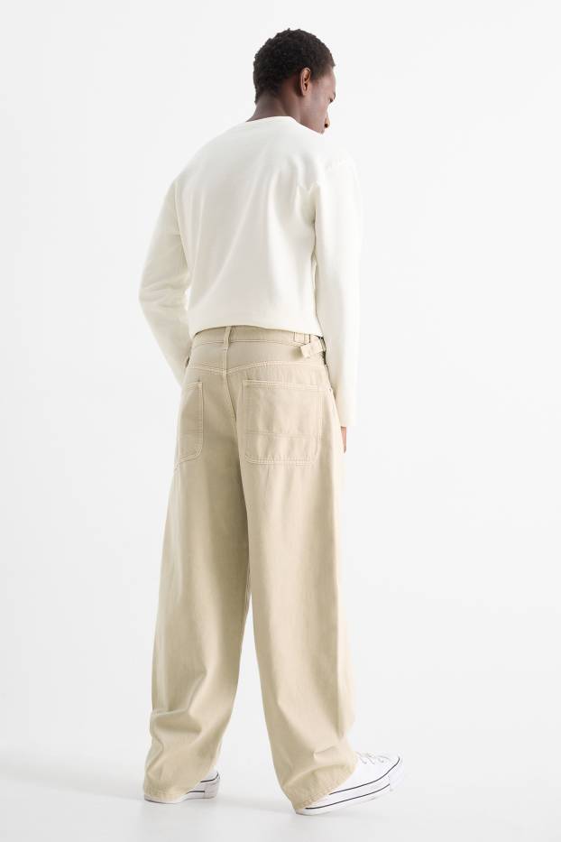 Bărbați - Pantaloni - baggy fit - taupe