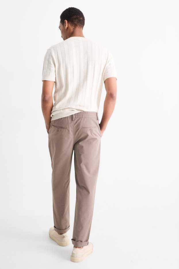 Bărbați - Chino - regular fit - gri închis
