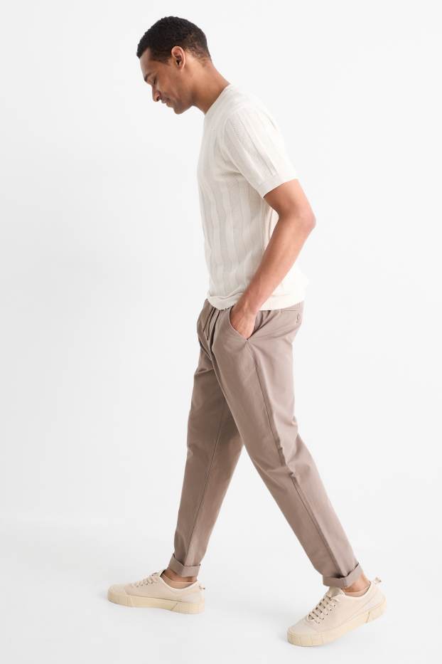 Bărbați - Chino - regular fit - gri închis