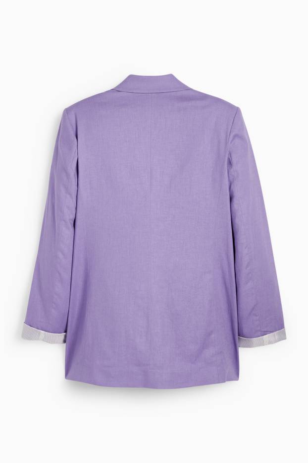 Femei - Blazer lung - relaxed fit - amestec de in - violet deschis