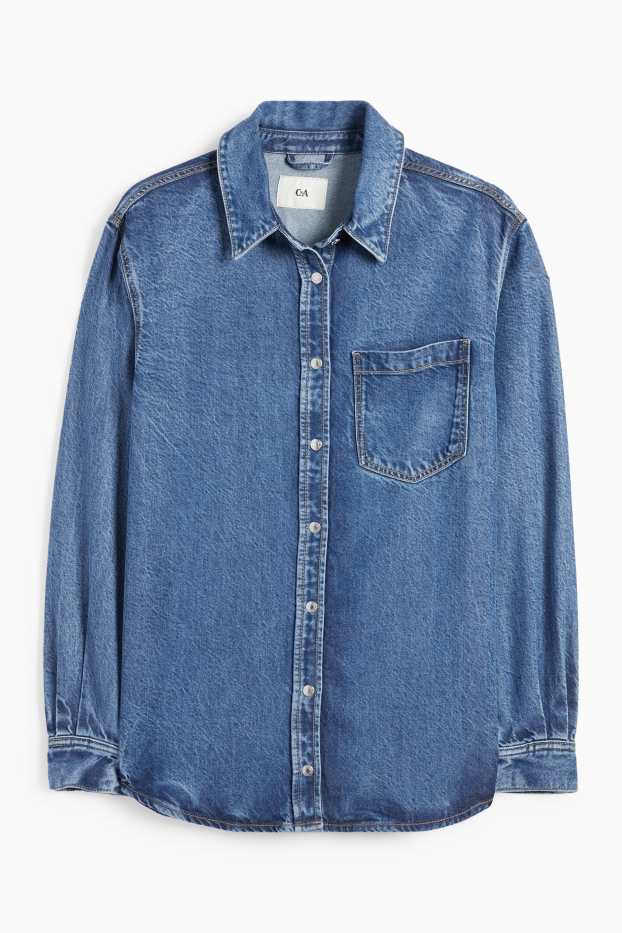Femei - Bluză din denim - denim-albastru