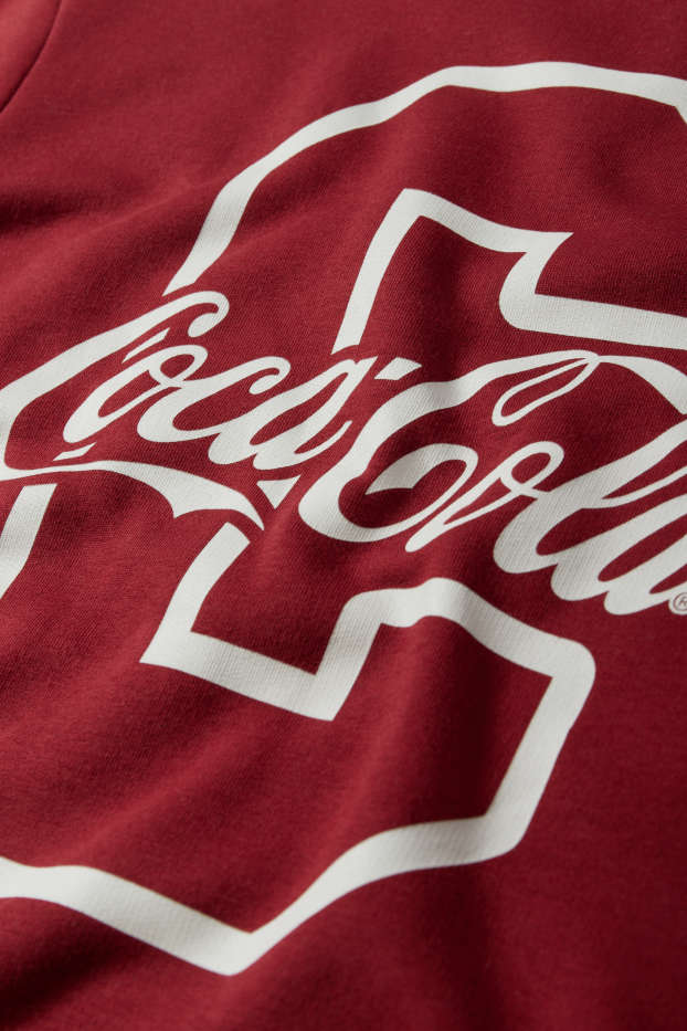 Bărbați - Bluză de molton - Coca-Cola - bordo