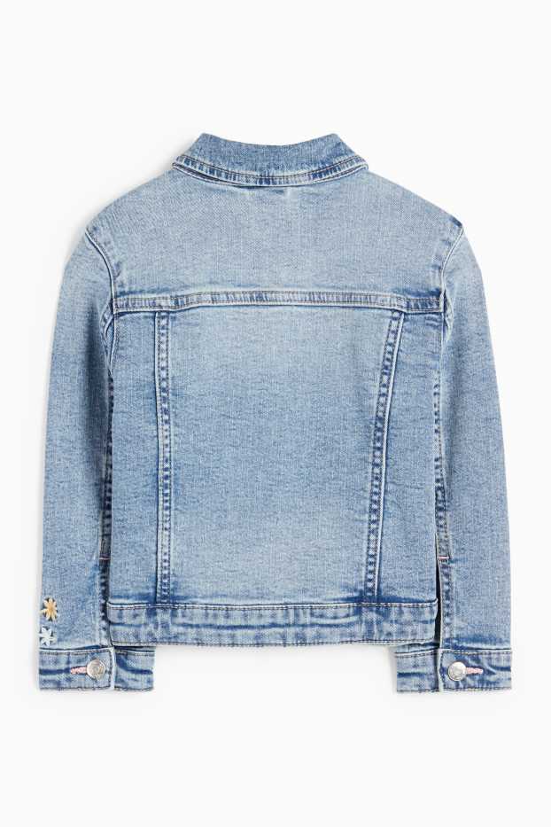 Copii - Fete - Floare - jachetă din denim - denim-albastru deschis