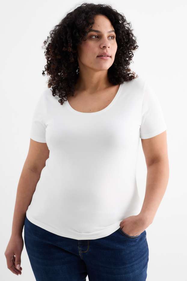 Femei - Tricou - slim fit - alb