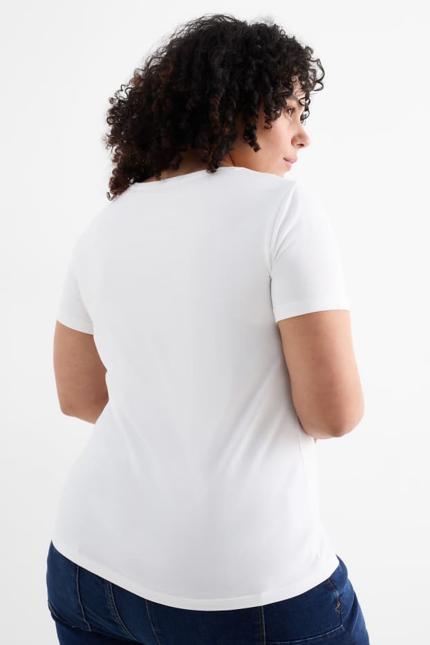 Femei - Tricou - slim fit - alb