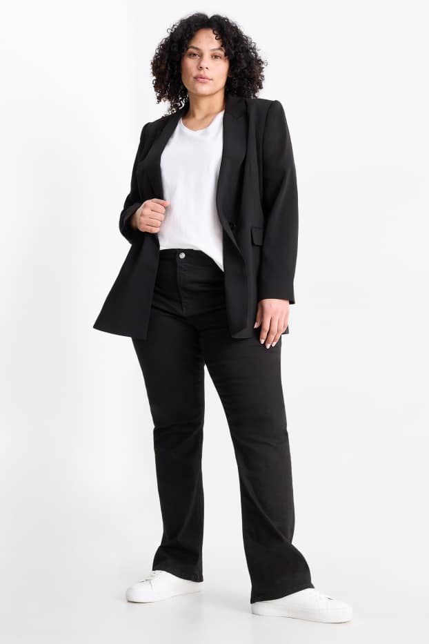 Femei - Bootcut jeans - talie medie - LYCRA® - negru