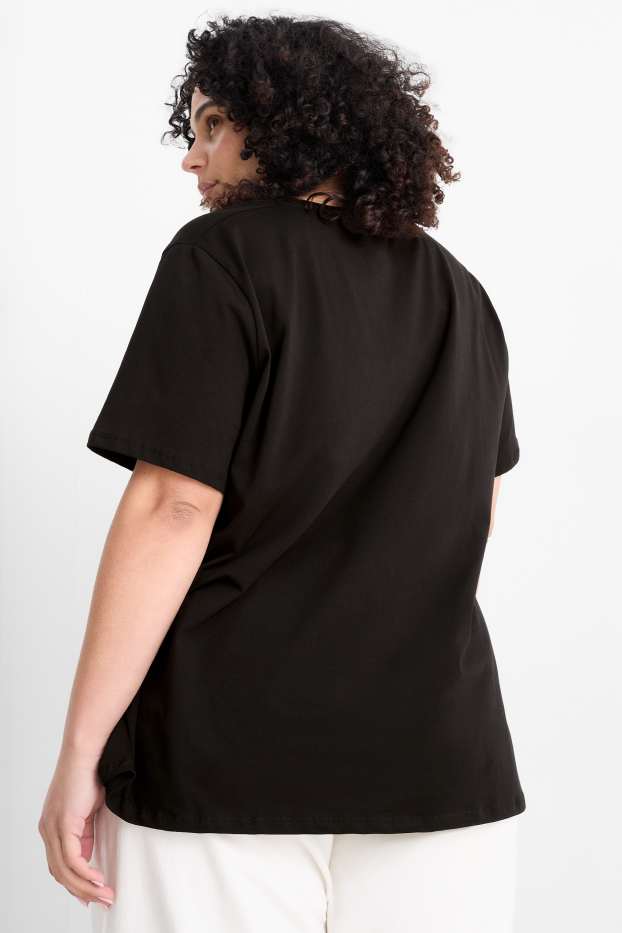 Femei - Multipack 2 buc. - tricou cu decolteu în V - LYCRA® - negru