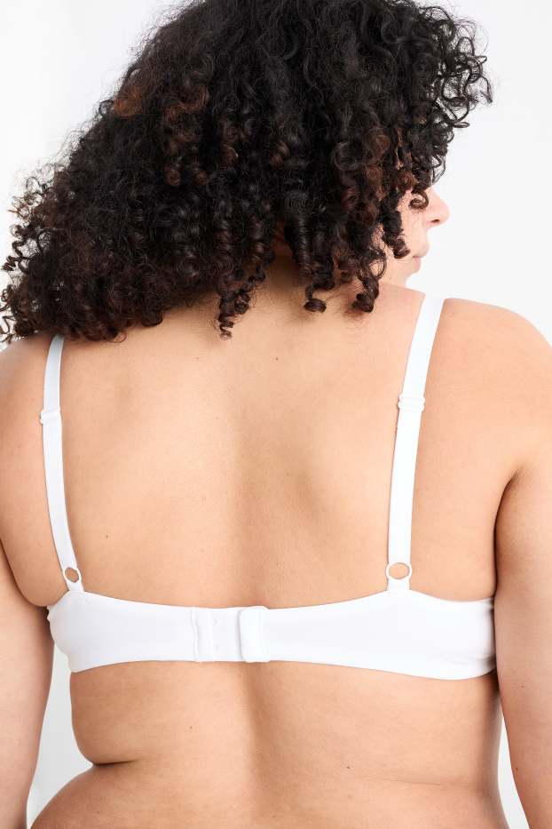 Femei - Sutien cu armătură - DEMI - vătuit - LYCRA® - alb