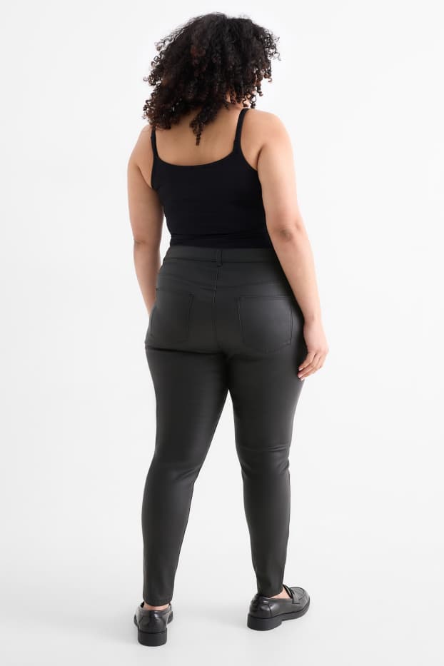Femei - Pantaloni - talie înaltă - skinny fit - negru