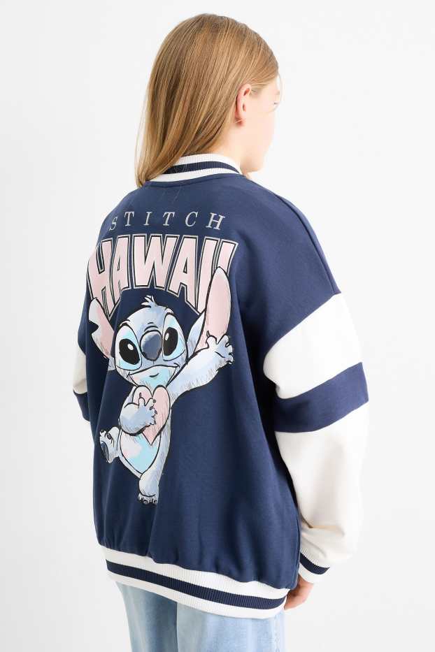 Copii - Fete - Lilo & Stitch - jachetă tip college - albastru închis