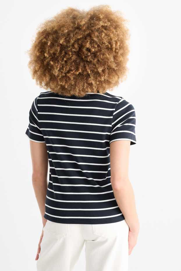 Femei - Multipack 2 buc. - tricou basic - albastru / crem