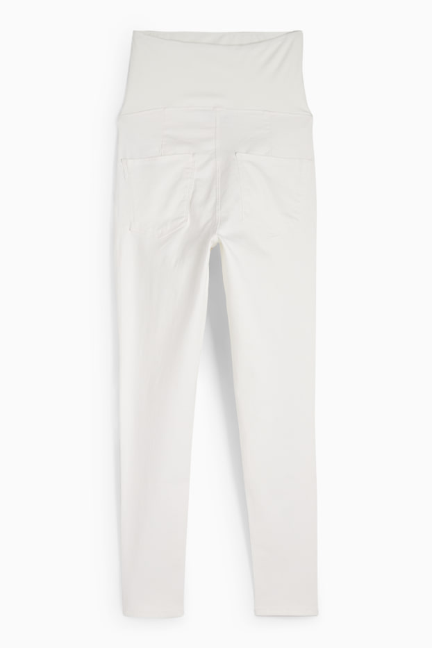 Femei - Jeans gravide - jegging jeans - LYCRA® - alb-crem