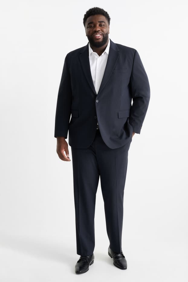 Men - Mix & match suit trousers - regular fit - Flex - dark blue